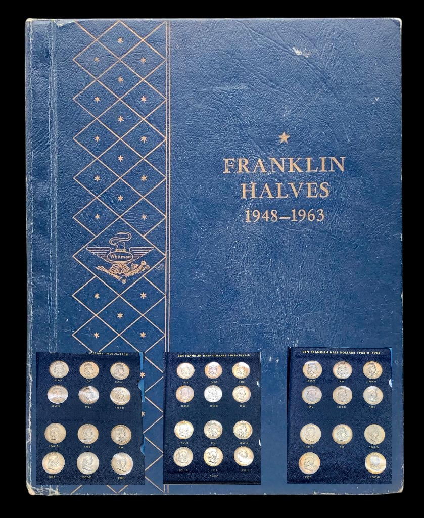 Complete Set Of 1948-1963 Franklin Silver Half Dollars (1 of 5)