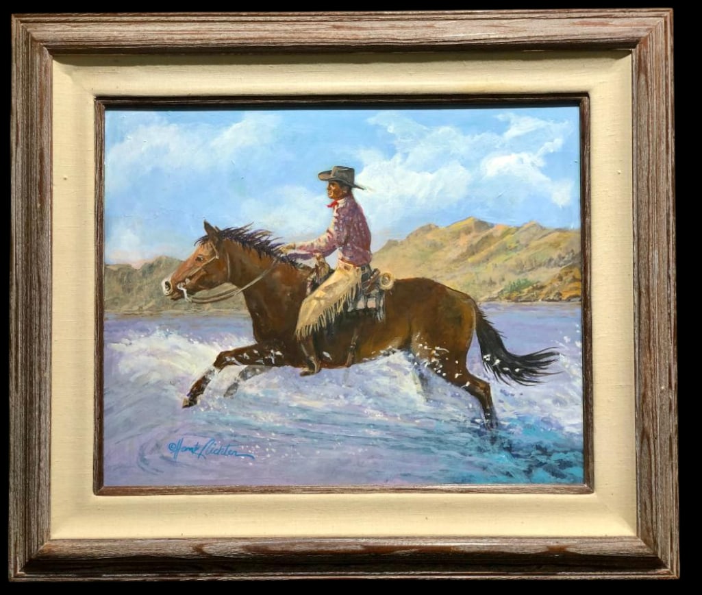 “Let's Play?? an Original Oil On Board By Hank Richter (1 of 10)