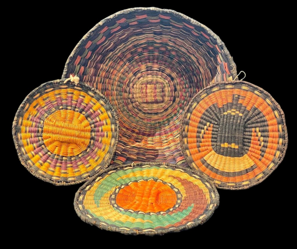 Group Of Four Hopi Wicker Baskets (1 of 11)