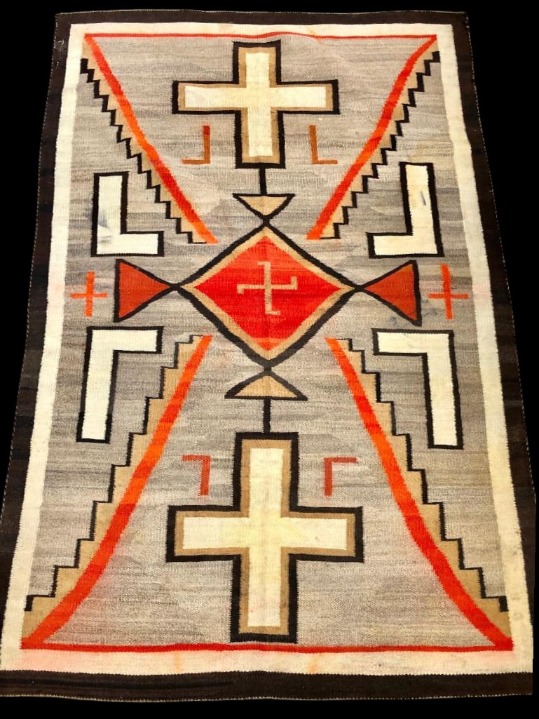 Circa 1930 to 1940 Storm Pattern Variant With Whirling Log And Crosses (1 of 19)