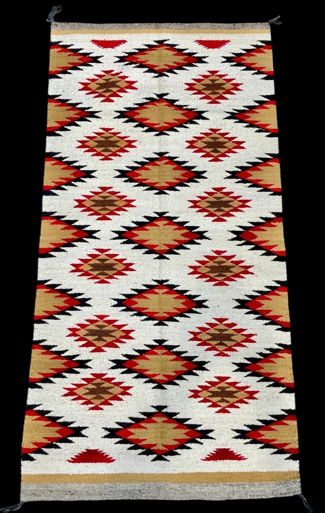 Hand Carded Eyedazzler Variant, Circa 1960s Navajo Rug (1 of 9)