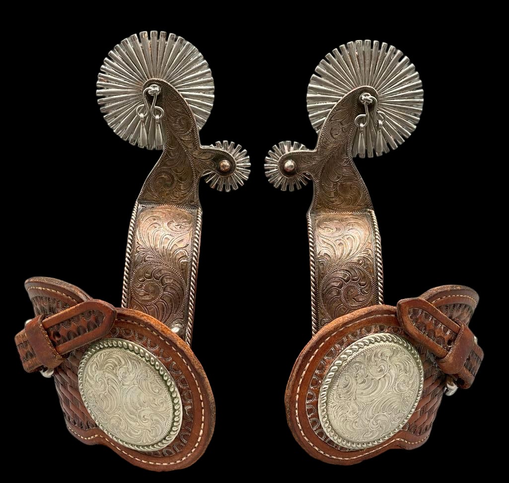 Tom Mix Style Spurs By E. Garcia With Straps (1 of 16)