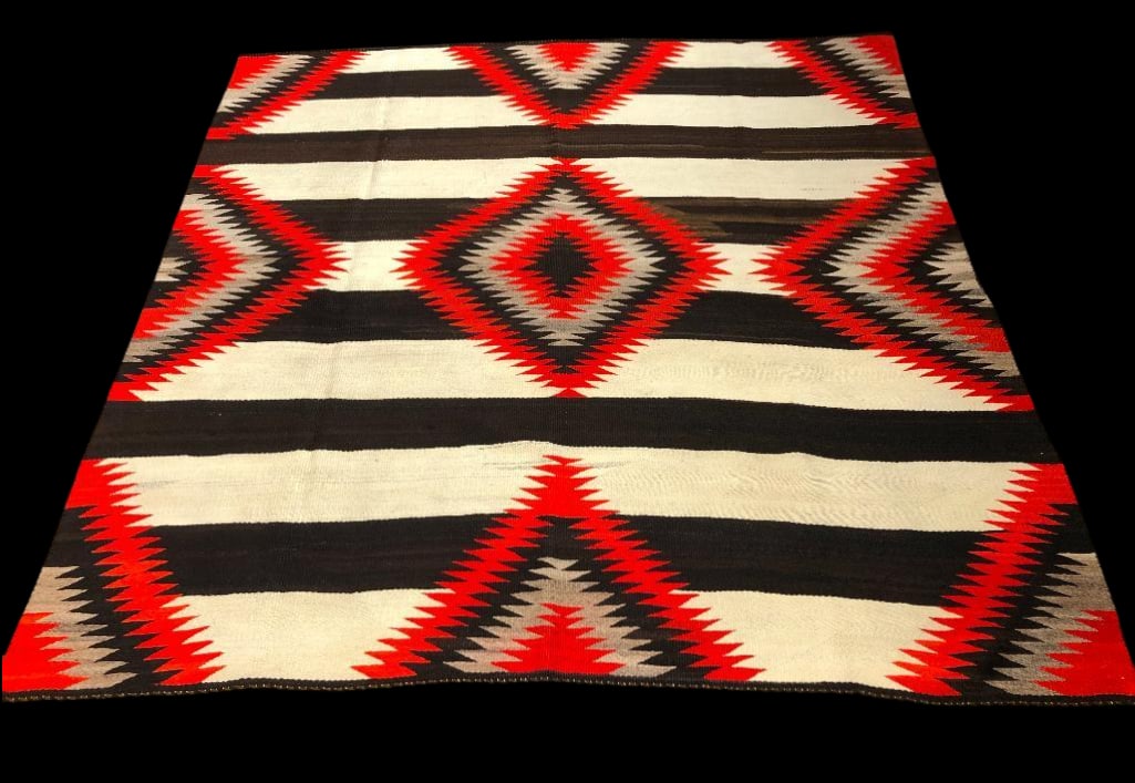 Vintage Navajo Rug Chief Design Circa 1940 to 1950s (1 of 13)