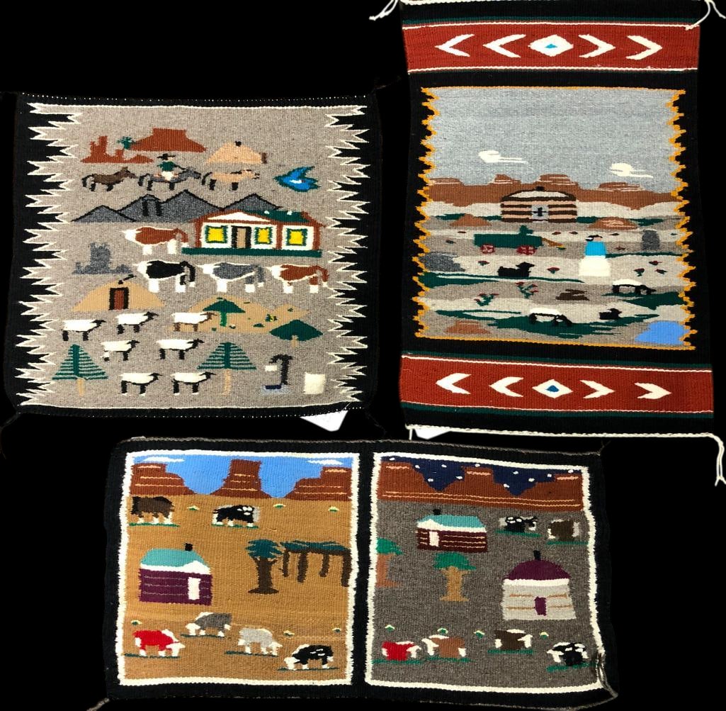 Group Of Three Navajo Pictorial Rugs (1 of 14)