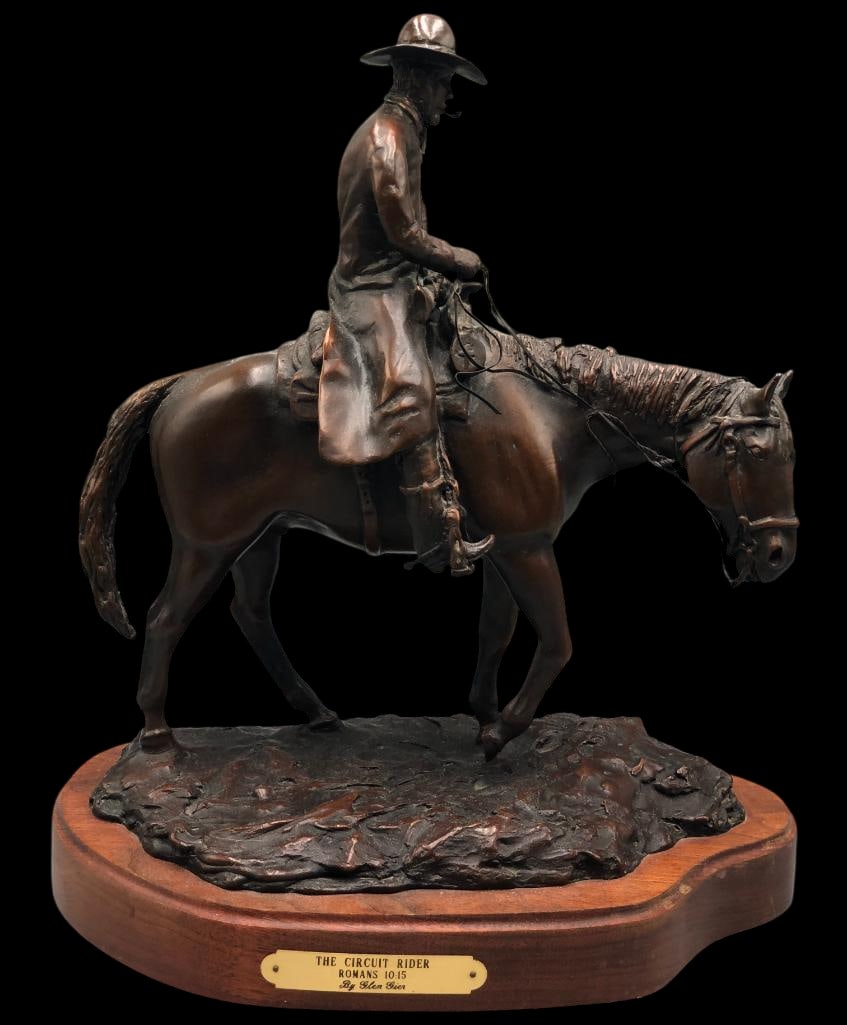 Glen Gier Bronze - "The Circuit Rider" Limited Edition 2/15 (1 of 14)