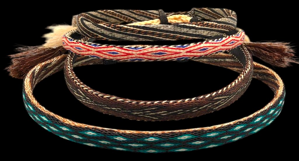 Group Of Four Hitched Horsehair Hatbands Deer Lodge Prison (1 of 7)