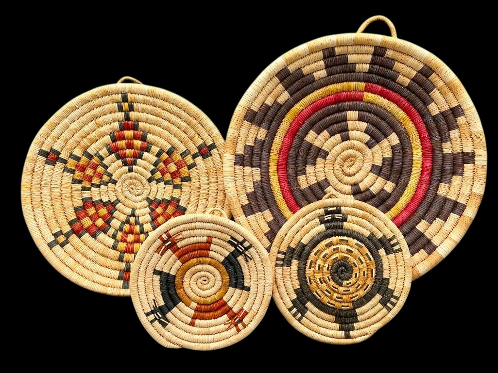 Group Of Four Hopi Coil Baskets (1 of 12)