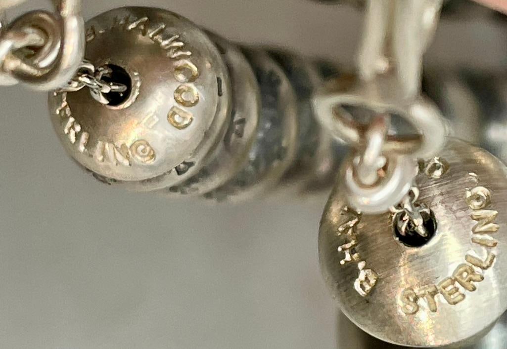 Two Contemporary Sterling Silver Beaded Necklaces - 12