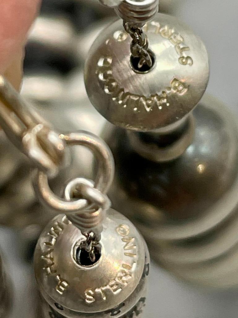 Two Contemporary Sterling Silver Beaded Necklaces - 13