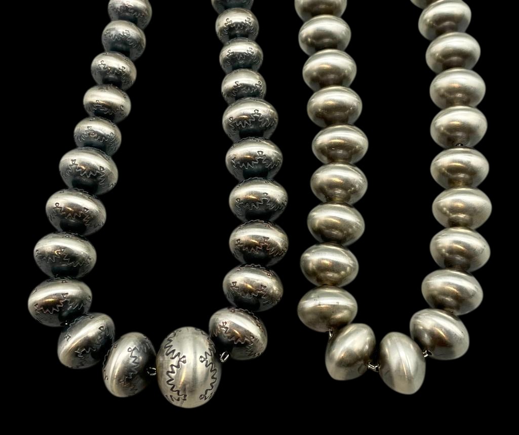 Two Contemporary Sterling Silver Beaded Necklaces (1 of 14)