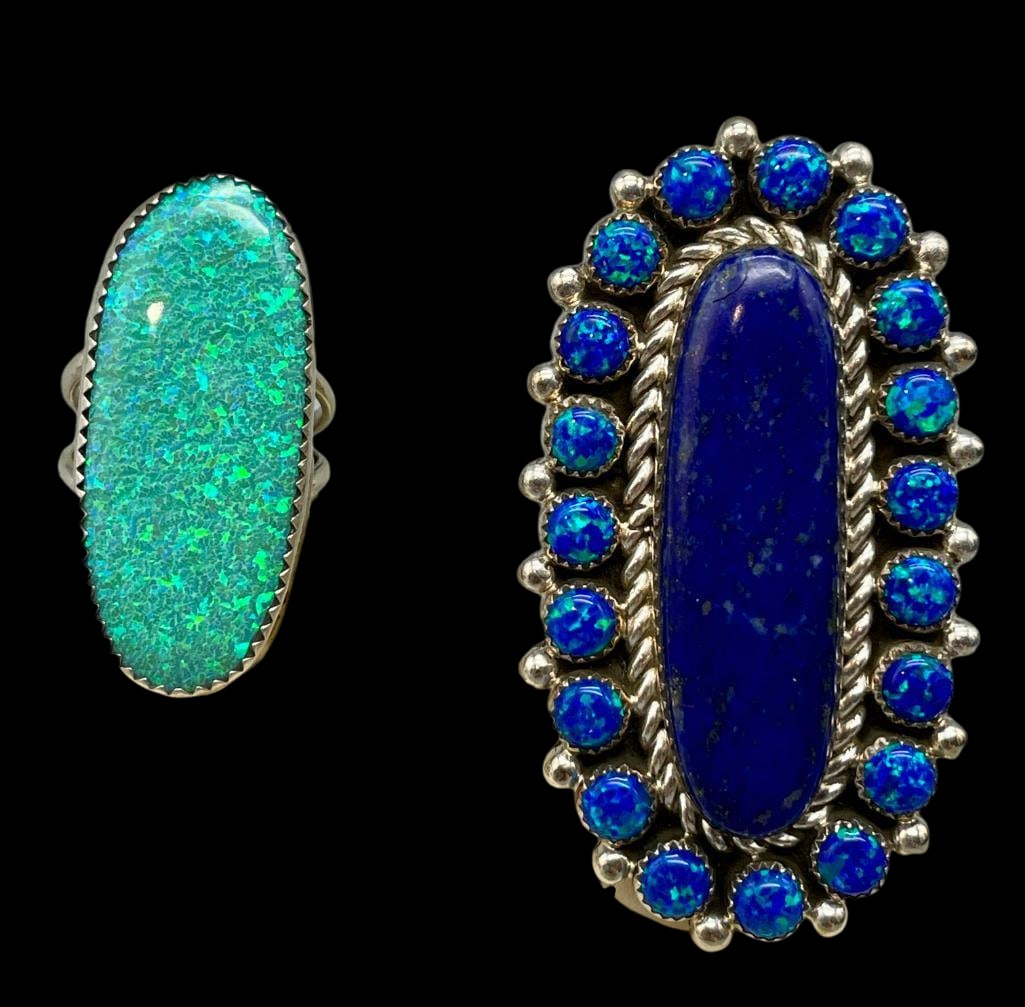 Two Opal Rings - One With Lapis (1 of 11)