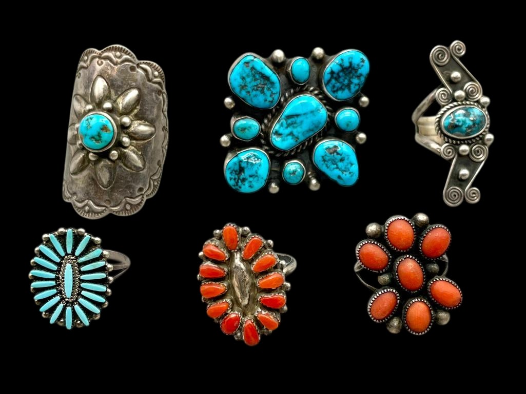 Six Sterling Silver Rings (1 of 11)