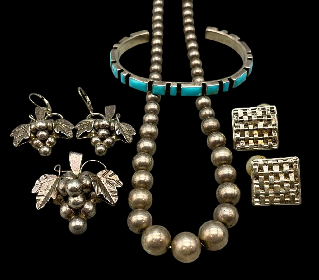 Group Of Various Sterling Silver Jewelry Mexico (1 of 17)