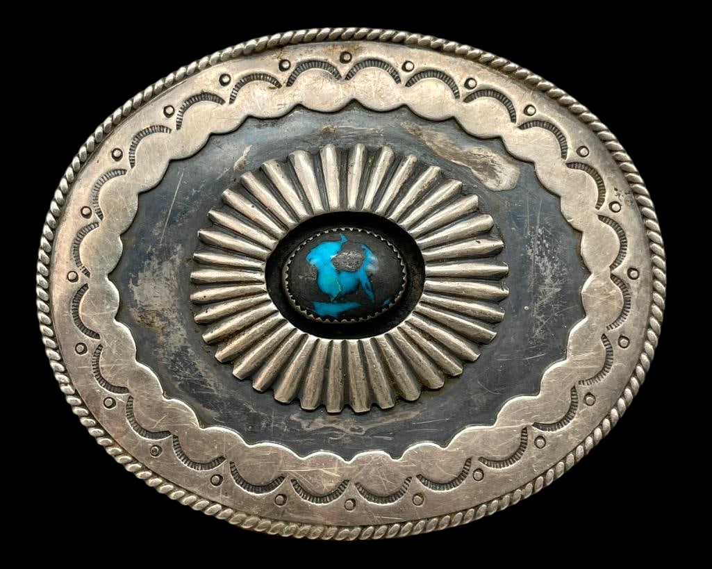 Persian Turquoise And Sterling Silver Buckle 1980 (1 of 10)