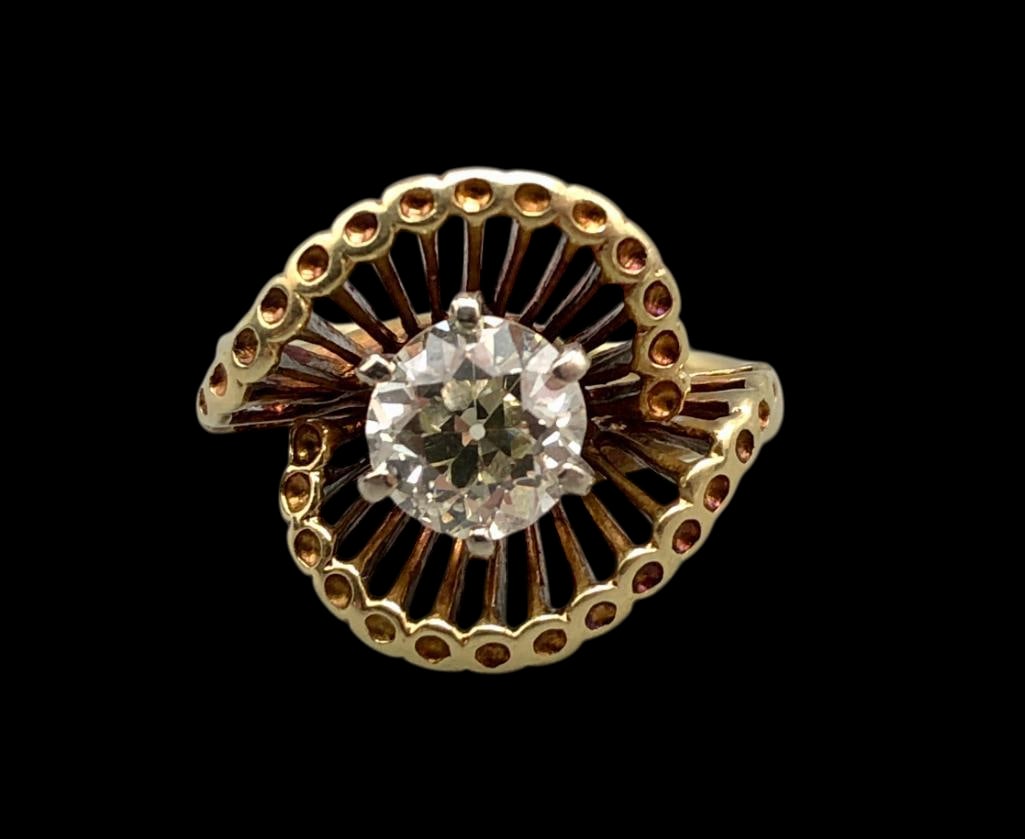 14K Gold And Diamond Cocktail Ring - .92 Ct Diamond (1 of 13)