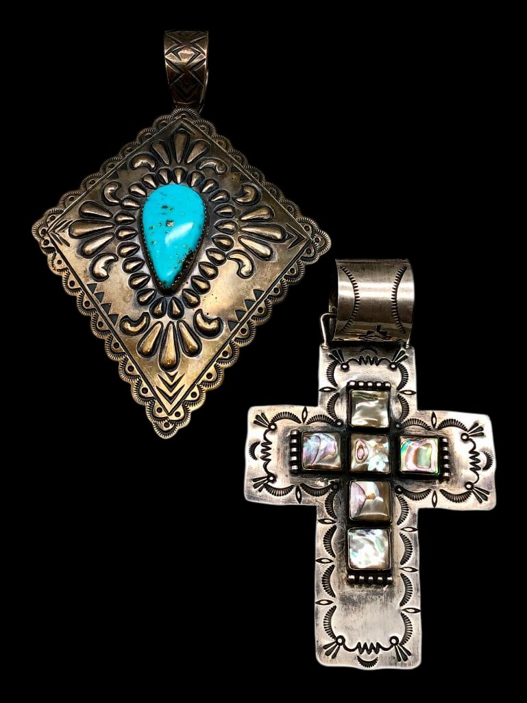 Two Large Sterling Silver Pendants (1 of 10)