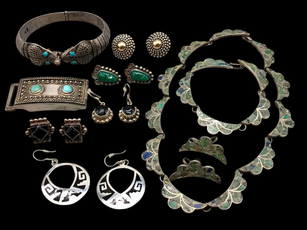 Group of Sterling Silver Jewelry from Mexico (1 of 15)