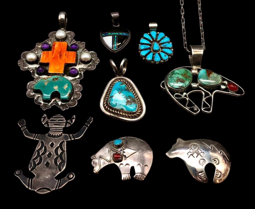 Group of Sterling Silver Pendants And Pins (1 of 12)