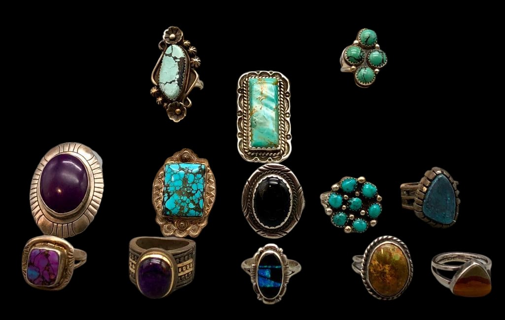 Group of 13 Sterling Silver Rings (1 of 15)