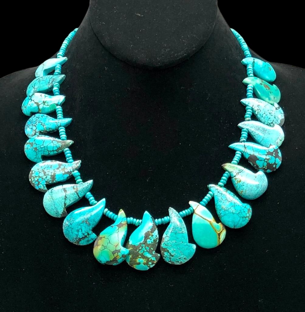 Turquoise Tab Style Necklace (1 of 16)