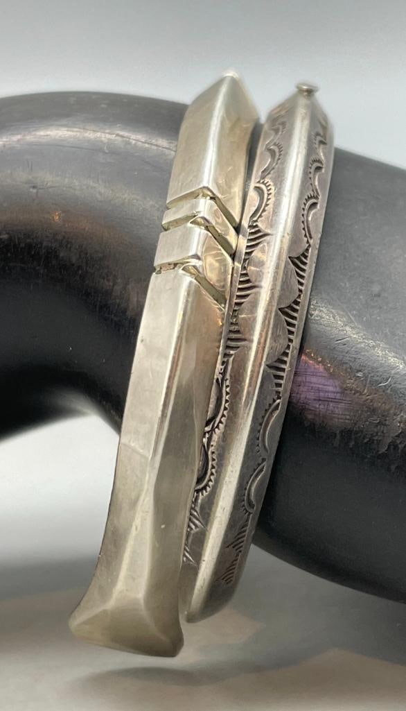 Five Sterling Silver Stacker Style Bracelets - 15