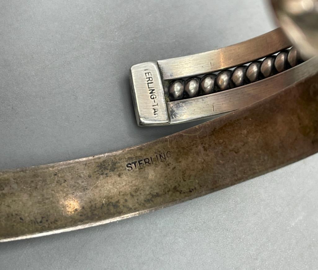 Five Sterling Silver Stacker Style Bracelets - 7