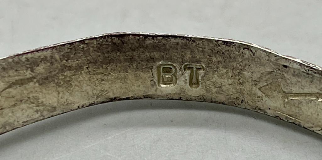 Five Sterling Silver Stacker Style Bracelets - 9