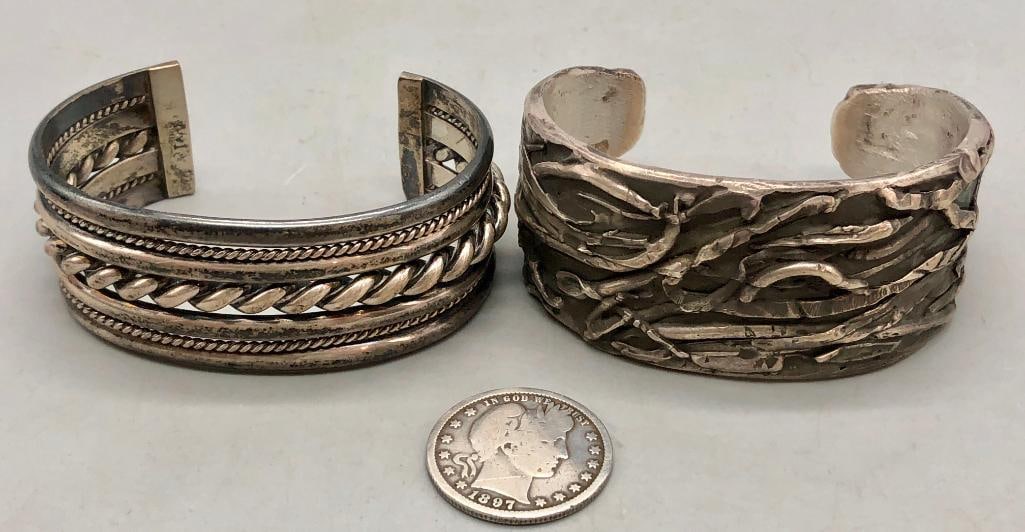 Two Sterling Silver Bracelets - 10
