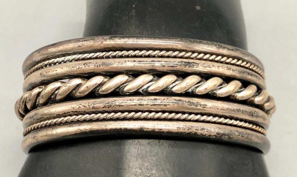 Two Sterling Silver Bracelets - 13