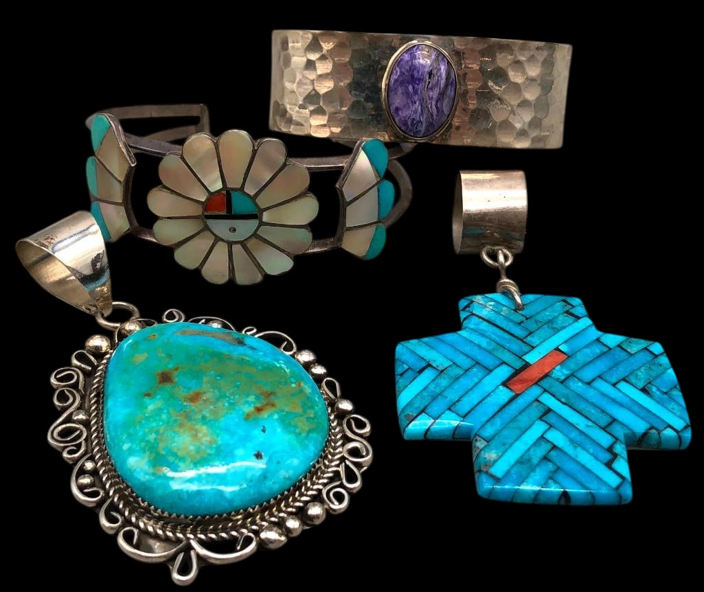 Two Sterling Silver Bracelets With Two Sterling Silver Pendants (1 of 14)