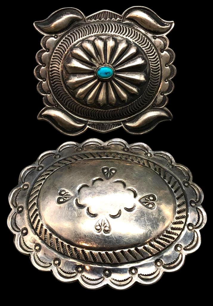 Two Sterling Silver Concho Style Buckles (1 of 10)