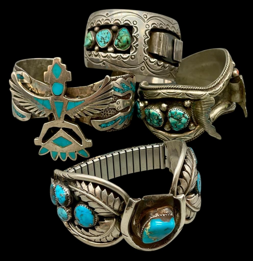 Four Sterling Silver Watch Bracelets - Two Converted (1 of 20)