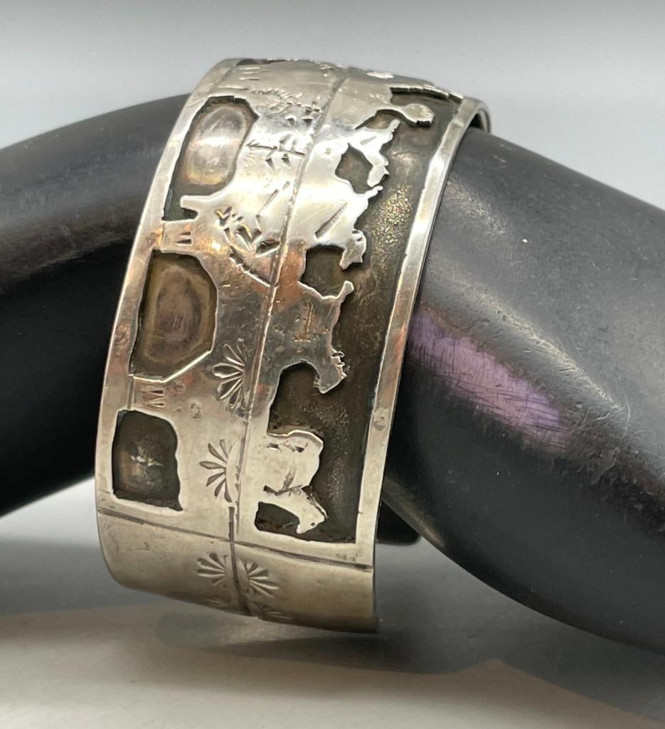 Three Sterling Silver Bracelets - 10