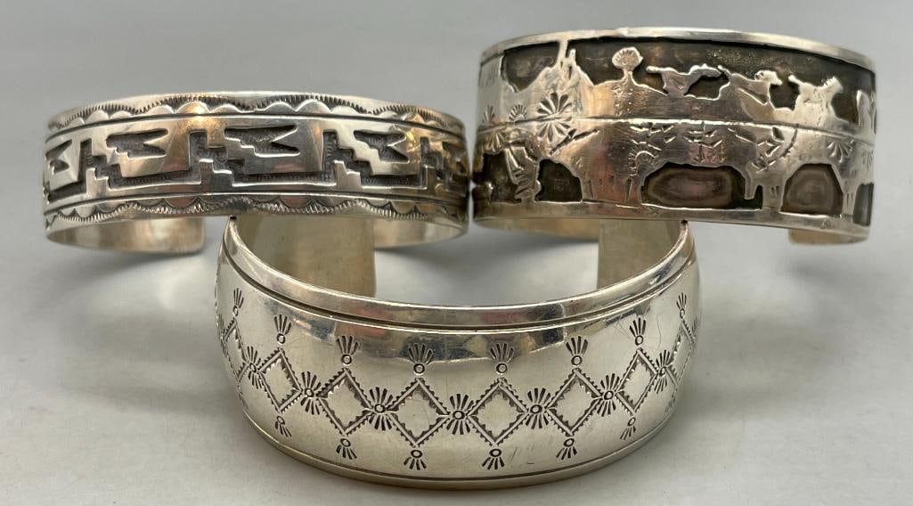 Three Sterling Silver Bracelets - 2