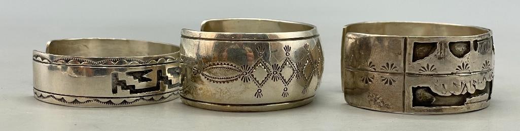 Three Sterling Silver Bracelets - 4