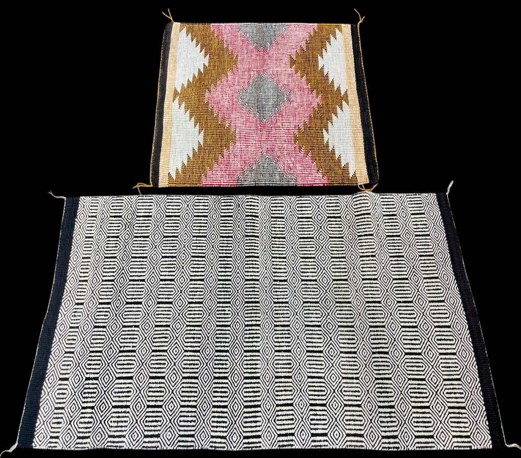 Vintage Coal Mine Mesa Raised Outline And Twill Weave Navajo Rugs (1 of 13)