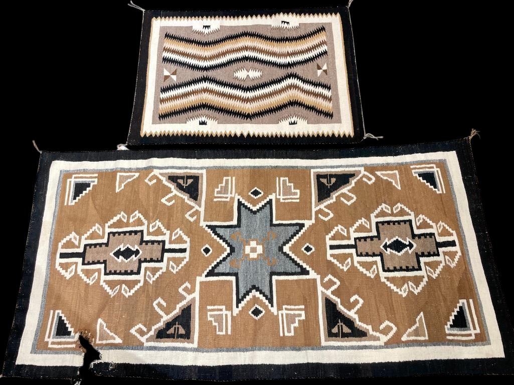 Two Natural Wool Navajo Rugs (1 of 19)