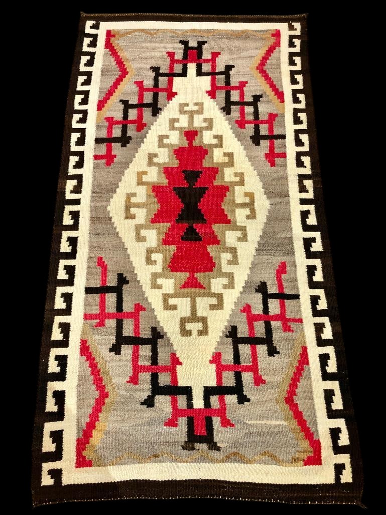 Vintage J B Moore Style Navajo Rug Circa 1940-1950s (1 of 10)