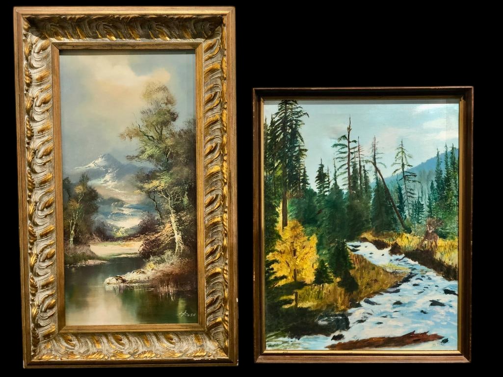 Two Vintage Landscape Oil Paintings By Heinz Ross And Mabel Ross (1 of 14)