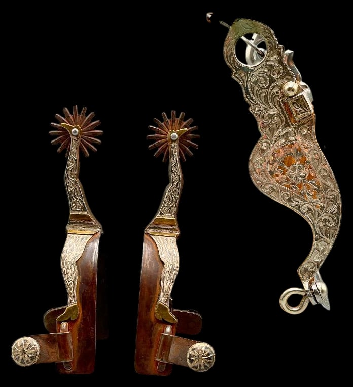 Fancy Spade Bit And Pair Of Gal-leg Spurs (1 of 19)