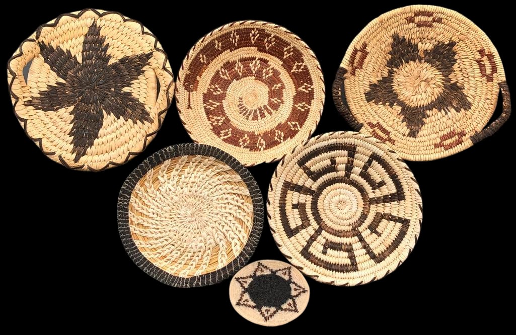 Six Tohono O'odham Finely Woven Baskets (1 of 11)