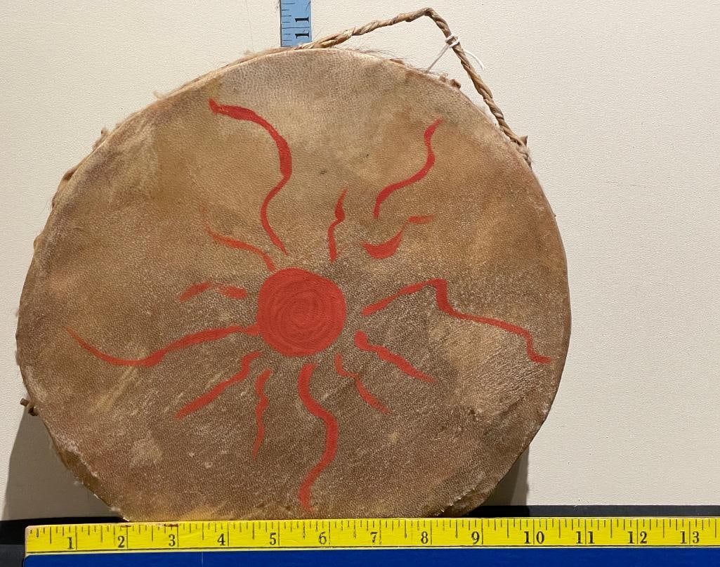 Antique Apache Rawhide Drum - 10
