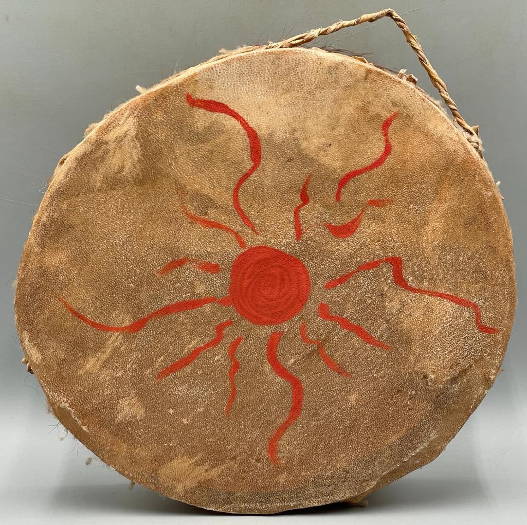 Antique Apache Rawhide Drum - 2