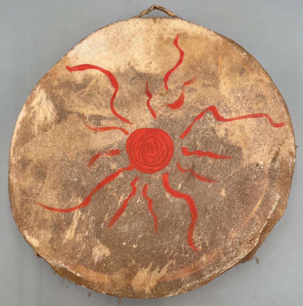 Antique Apache Rawhide Drum - 8