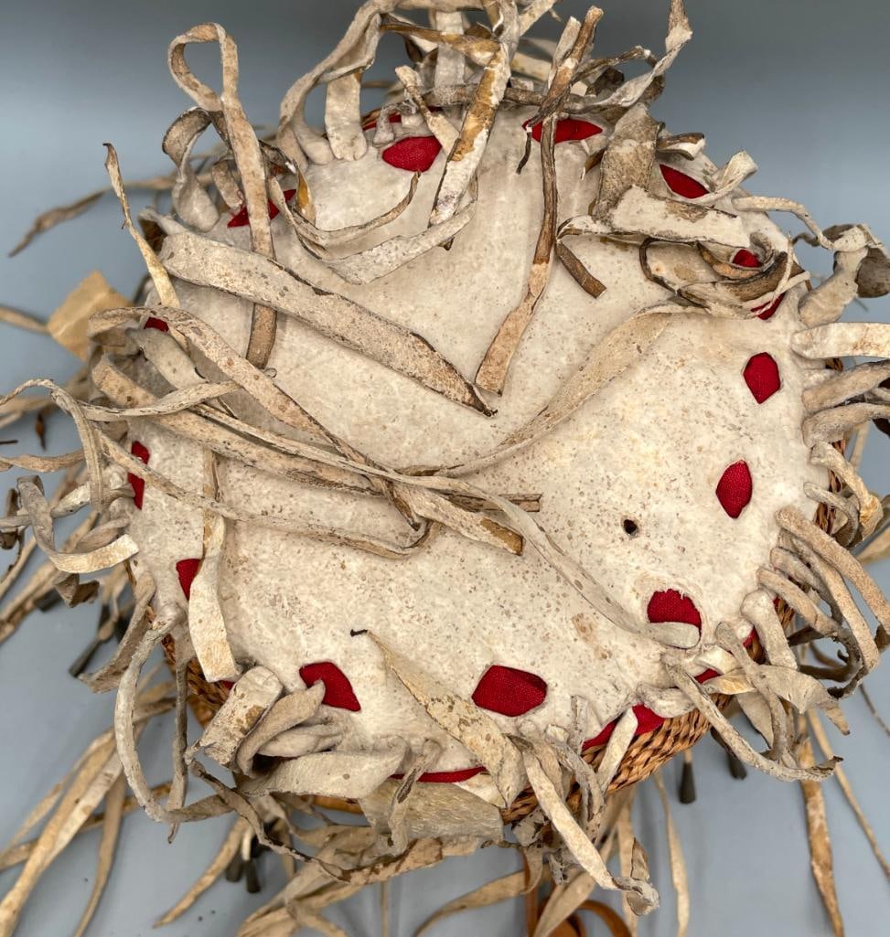 Antique Polychrome Apache Burden Basket - 9