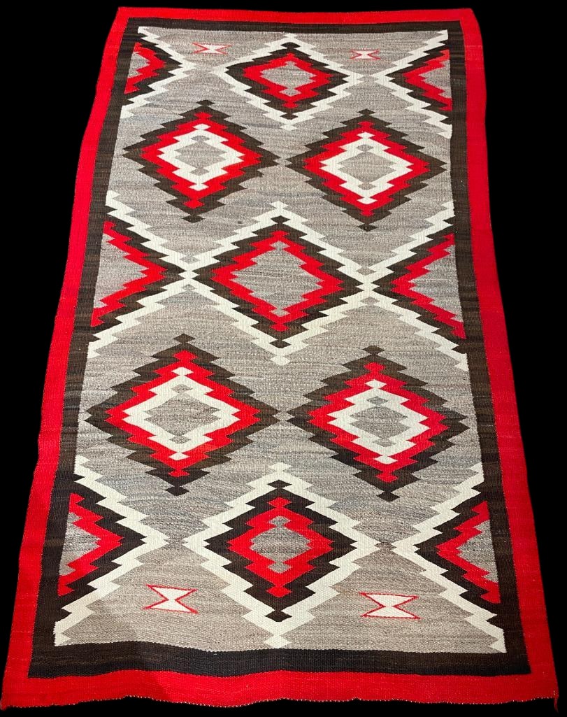 Vintage Eyedazzler Design Navajo Rug Circa 1940 - 1960 (1 of 12)