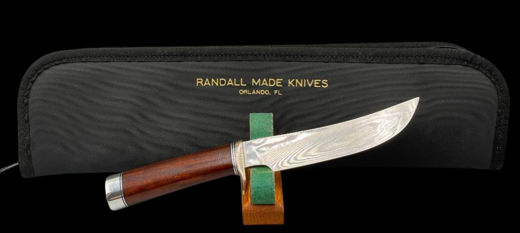 Randall Made Knife - Kittery Trading Post Limited Edition 35/50: Offered here for your consideration is a Randall Made knife - which is a Kittery Trading Post Limited edition 35/50. This knife is a Model 12-6 "Little Bear Bowie". It features a curved clip