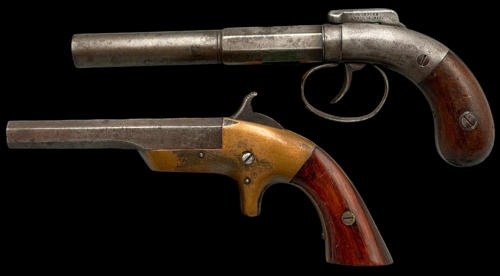 Two Antique Single Shot Black Powder Pistols (1 of 15)