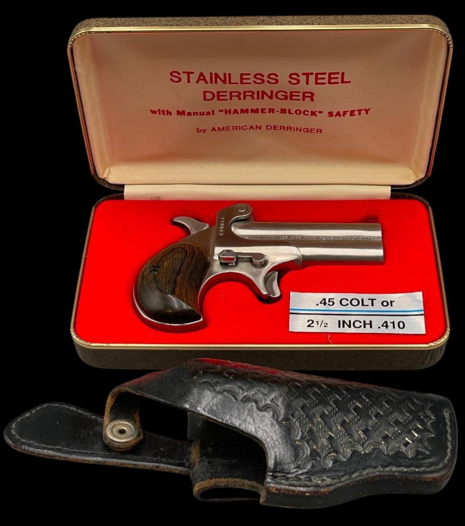 American Derringer .45 Caliber Pistol With Box And Holster (1 of 19)