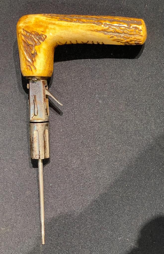 Antique Cane Revolver/Dagger - 6